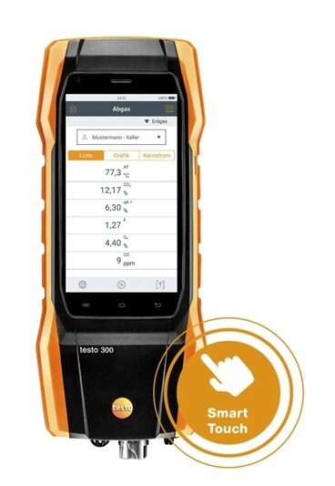 Testo 300 Longlife flue gas analyzer O2, CO and NO set 0564 3004