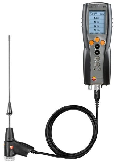 Testo 340 flue gas analyzer O2, CO, NO and NO2 set 0632 3340