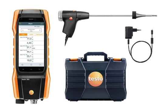 Testo 300 flue gas analyzer O2, CO and NO set 0564 3002