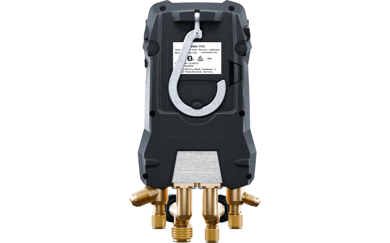 Testo 558s Bluetooth manifold kit with wireless temperature and vacuum probes 0564 5582 - Best Gauges